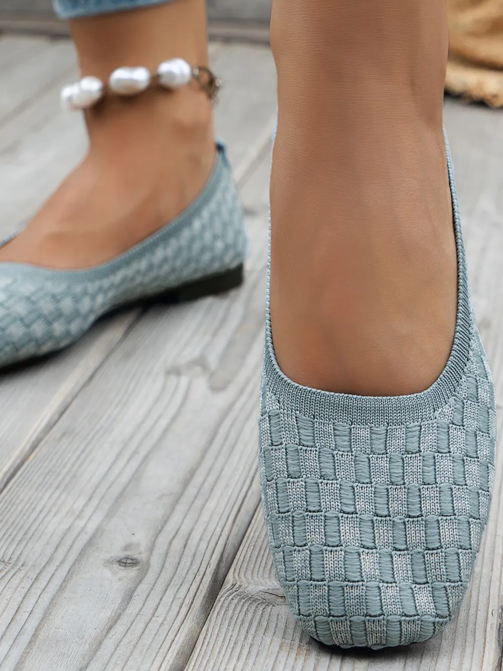 Mesh Round Toe Flat Slip-Ons, image 3