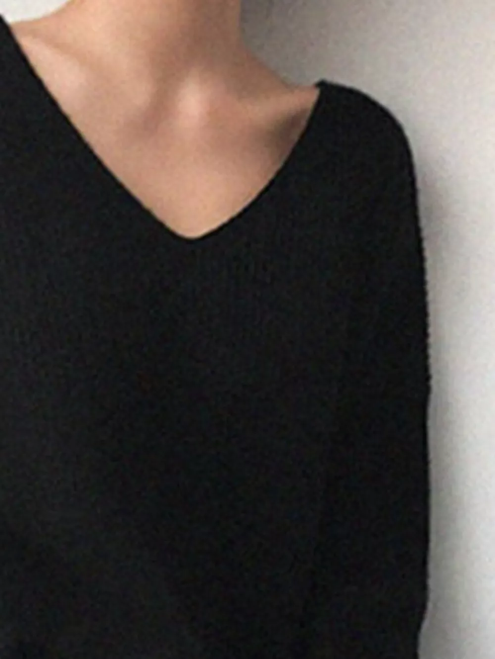 V-Neck Dropped Shoulder Sweater, image 6
