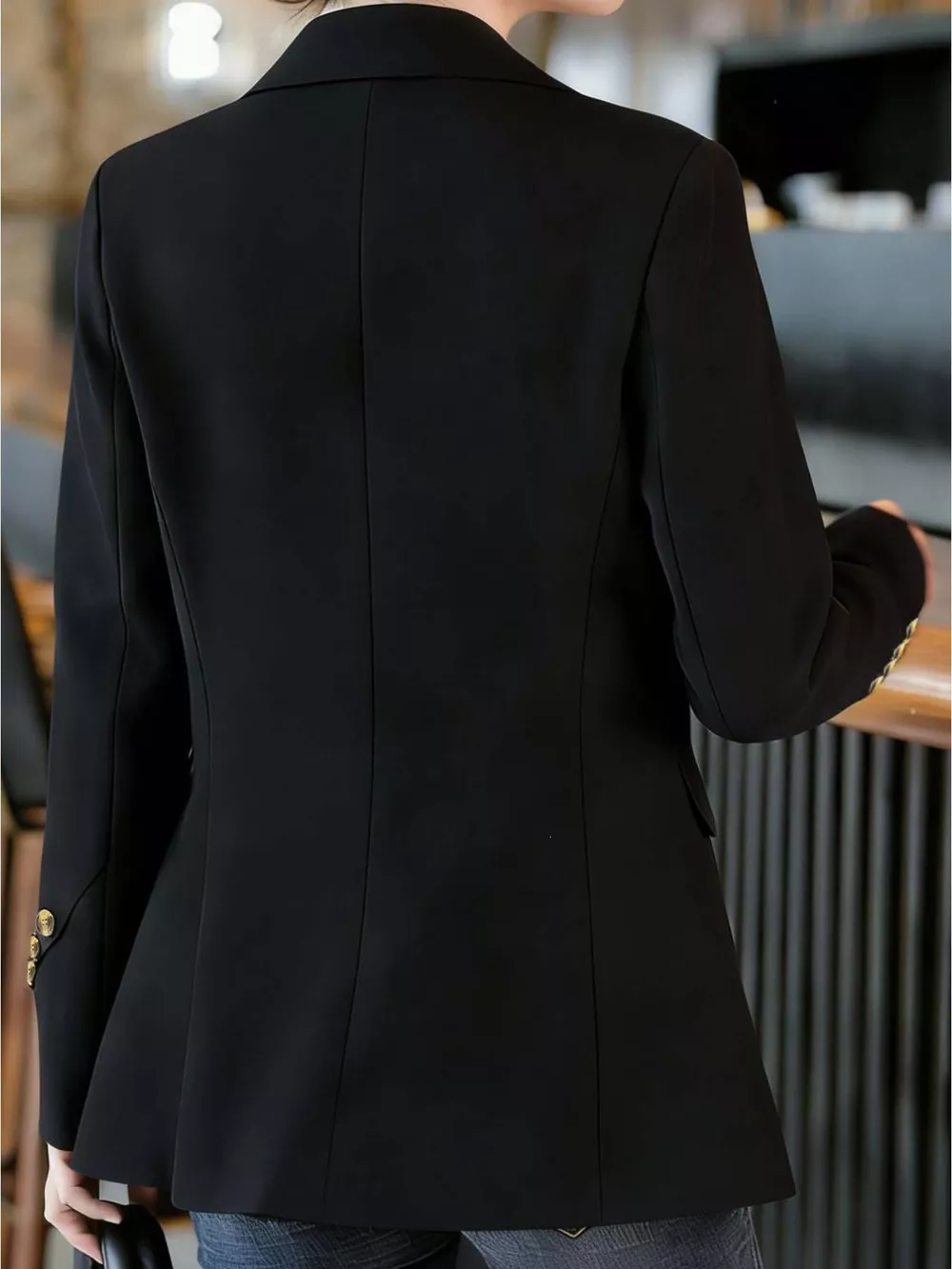 Full Size One Button Lapel Collar Blazer Plus Size, image 18