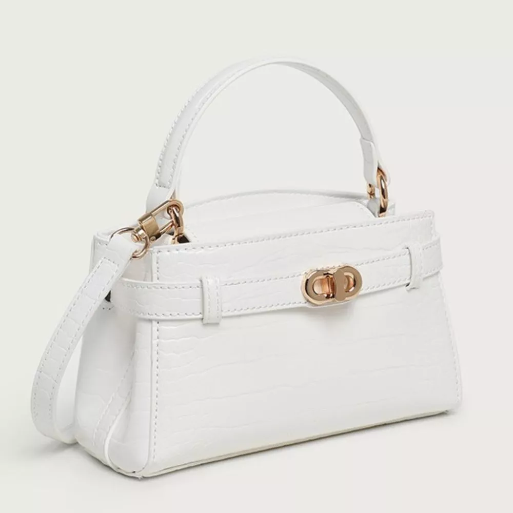 Crocodile-Embossed Crossbody Bag, image 6