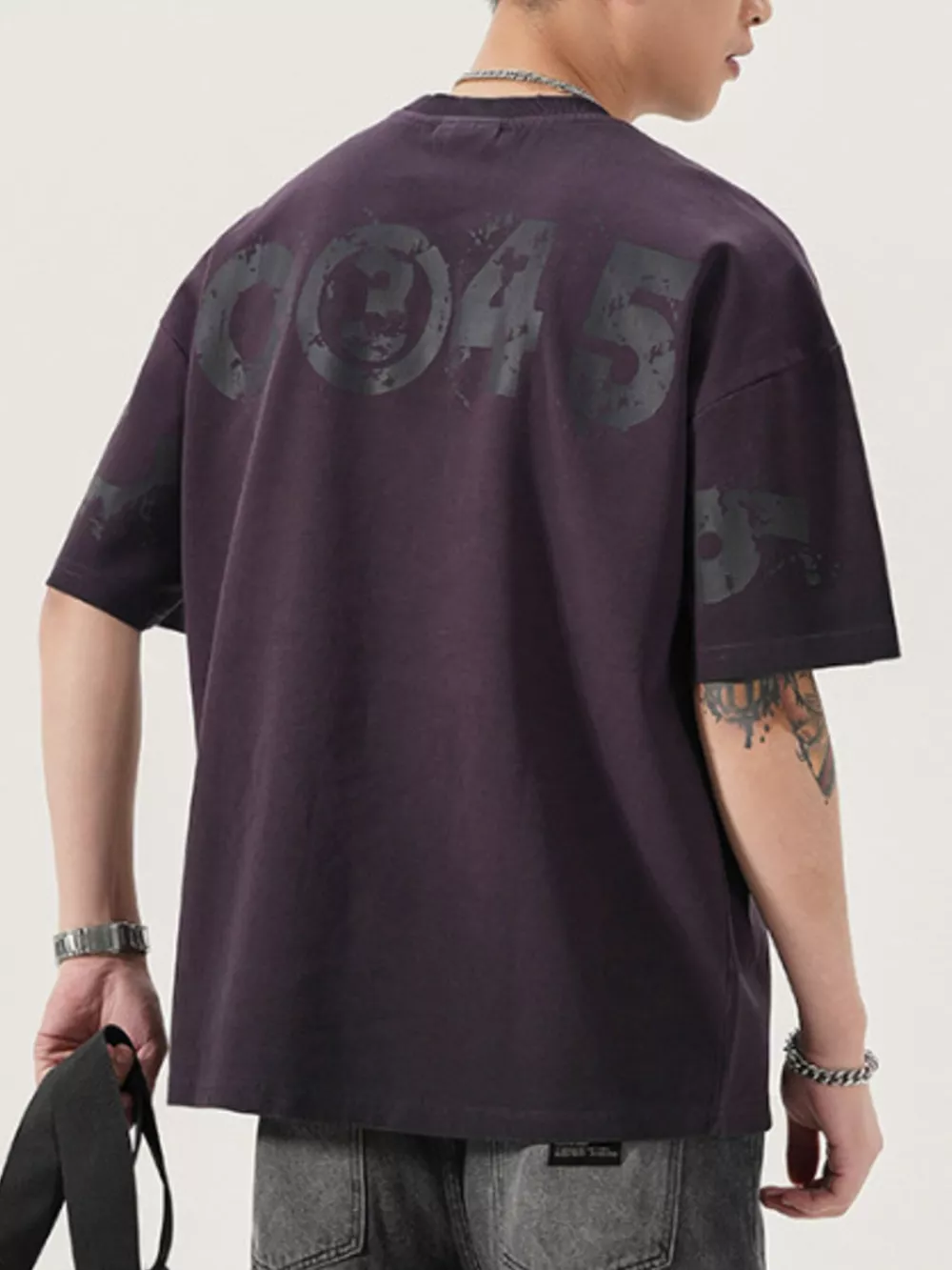Men's Full Size Oversized Round Neck T-Shirt Plus Size, image 4