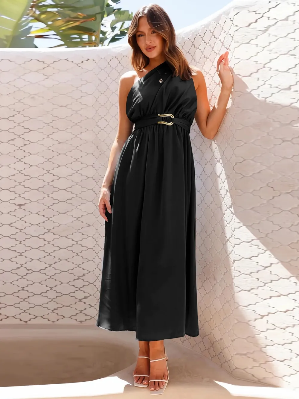 Single Shoulder Midi Dress, image 16