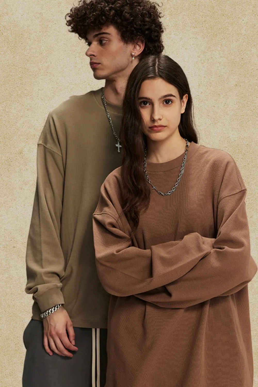 Men's Round Neck Long Sleeve T-Shirt, image 6