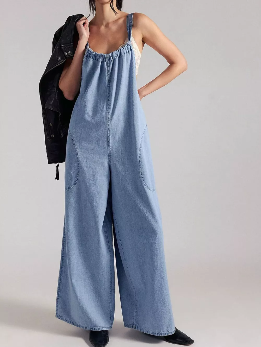 Sleeveless Wide-Leg Jumpsuit, image 19