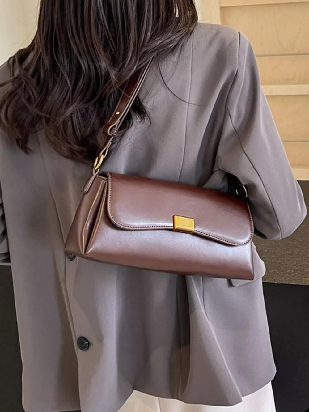 Flap Leather Shoulder Bag, image 10