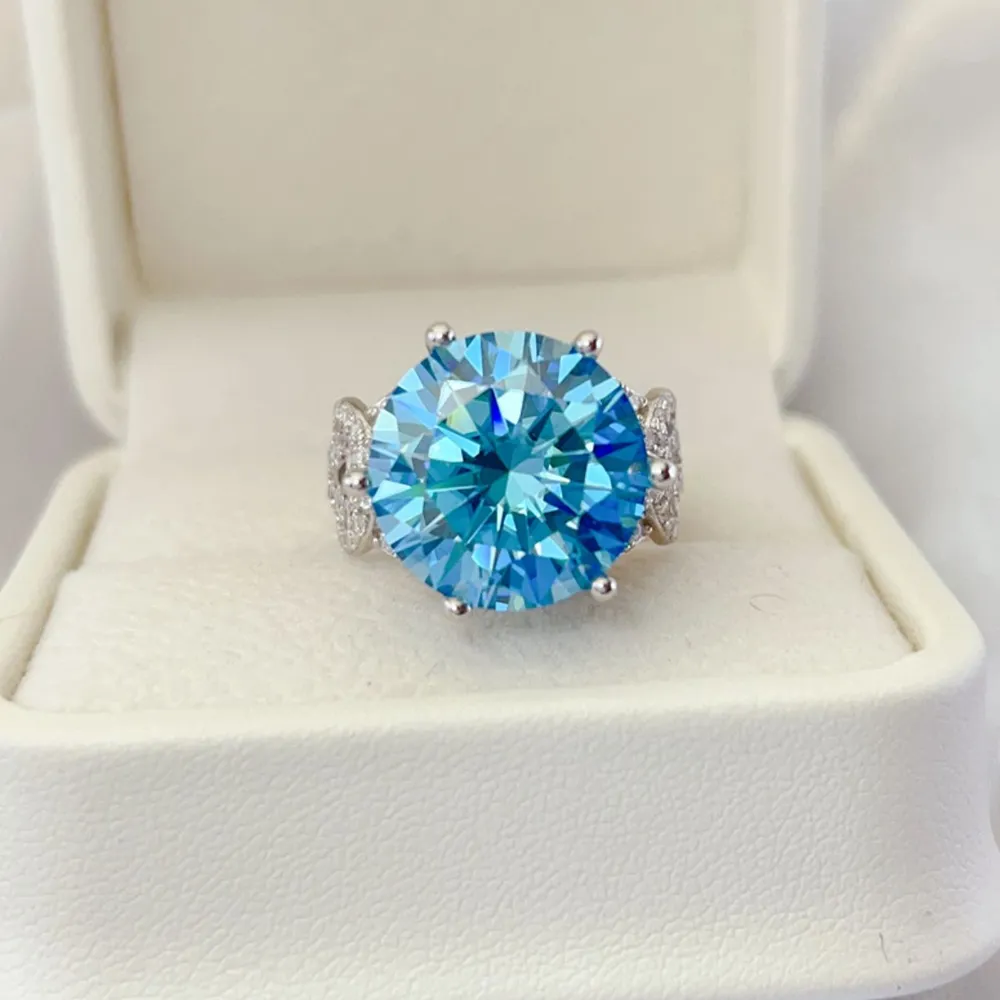 10 Carat Moissanite 925 Sterling Silver Ring, image 6