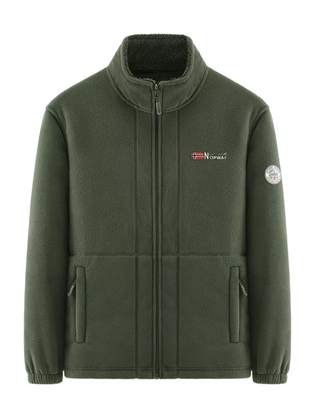 Men's Plus Size Zip Up Long Sleeve Jacket