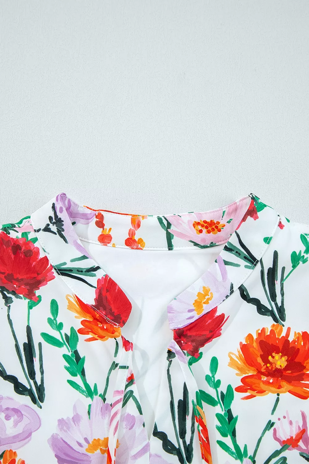 Floral Print 3/4 Puff Sleeve Ricrac Trim Mini Dress, image 7