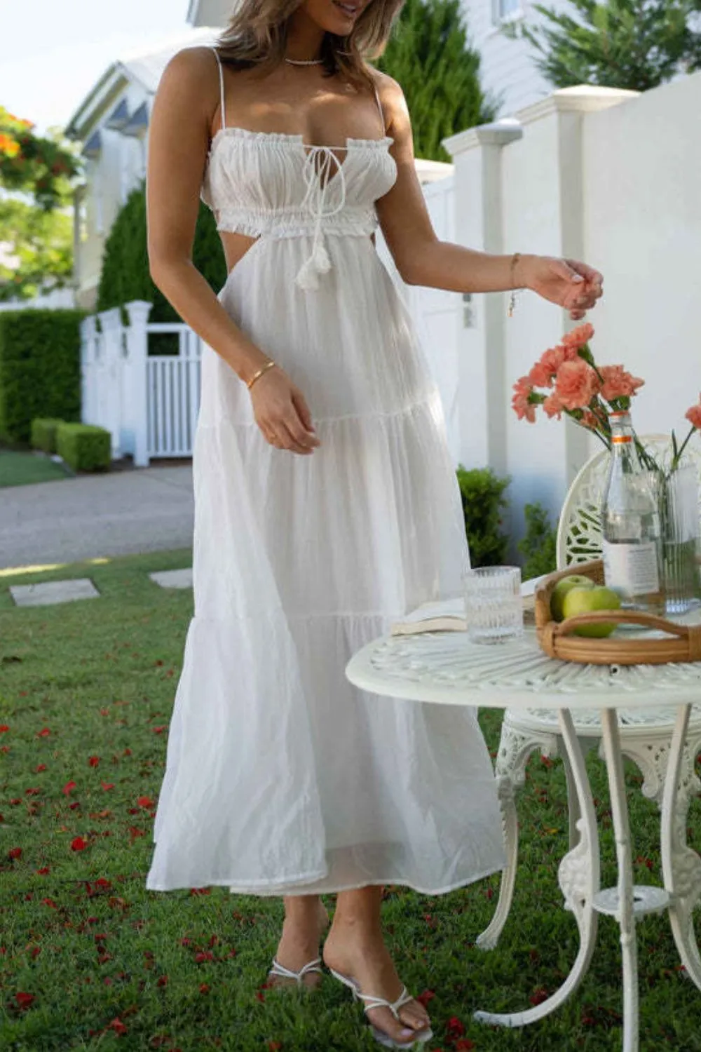 Cutout Square Neck Midi Cami Dress, image 27