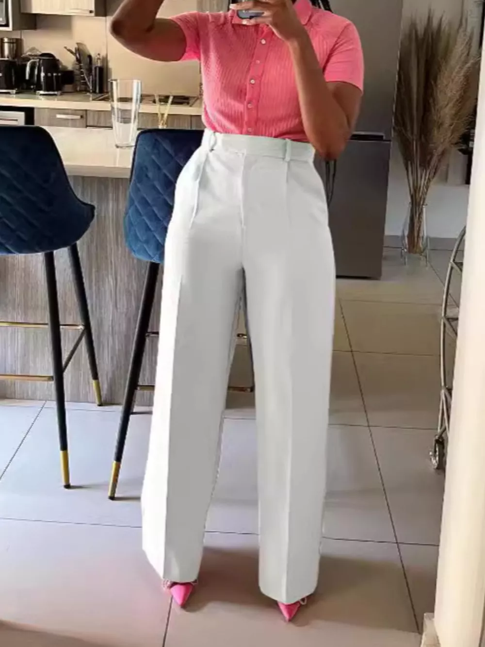 High-Waisted Wide-Leg Pants, image 3