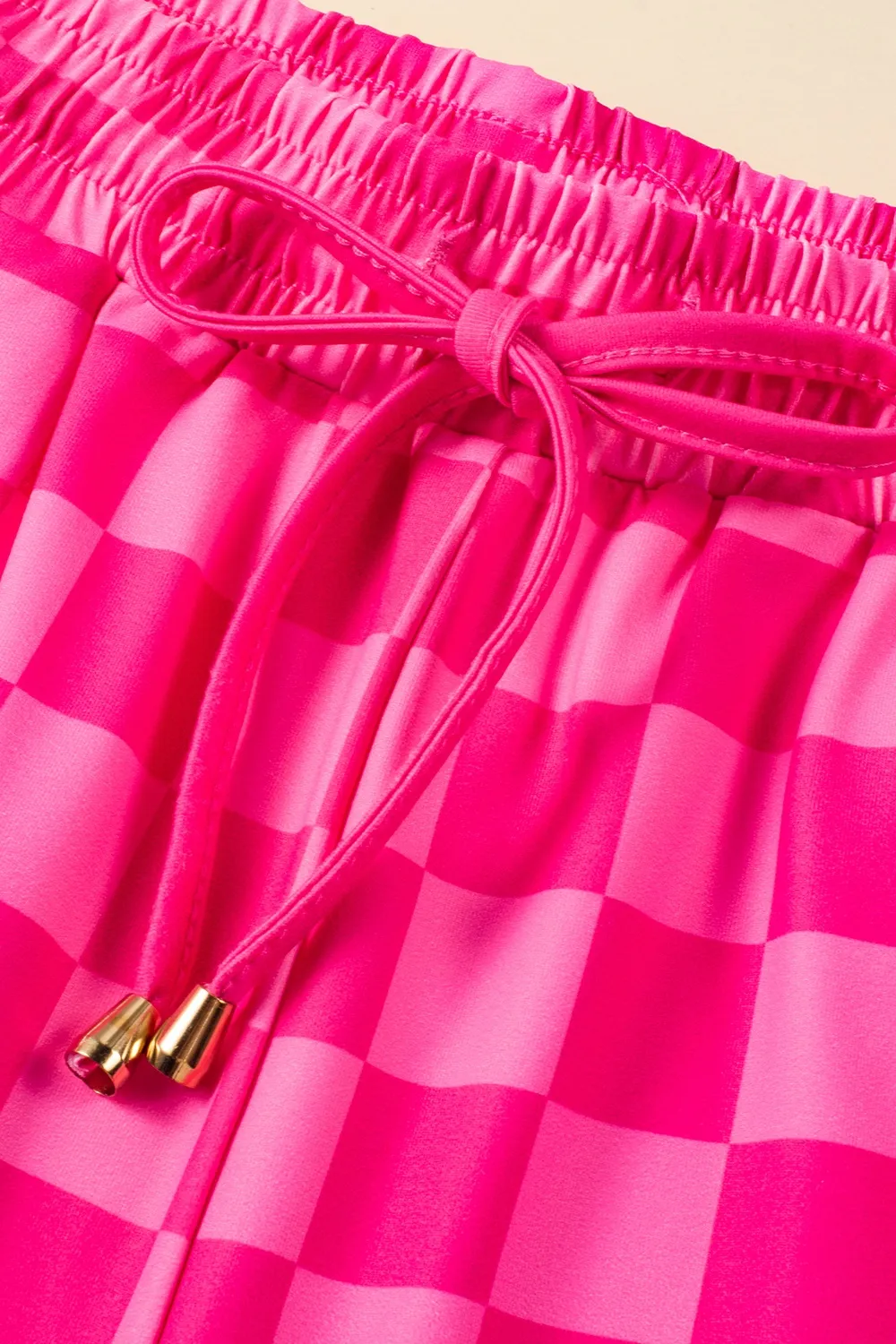 Drawstring Checkered Shorts with Pockets, image 11