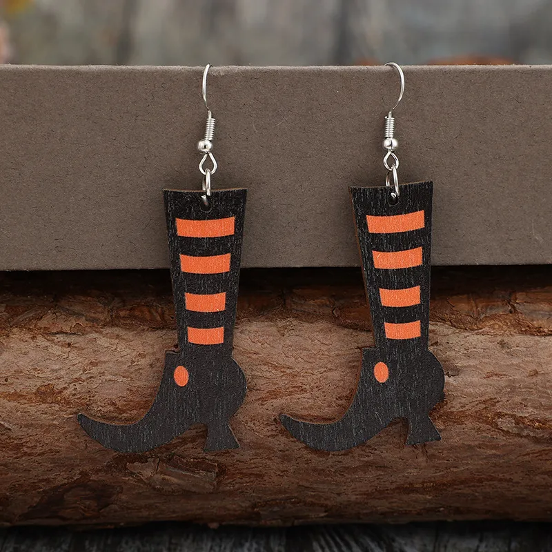 Alloy Wooden Boots Earrings, image 4