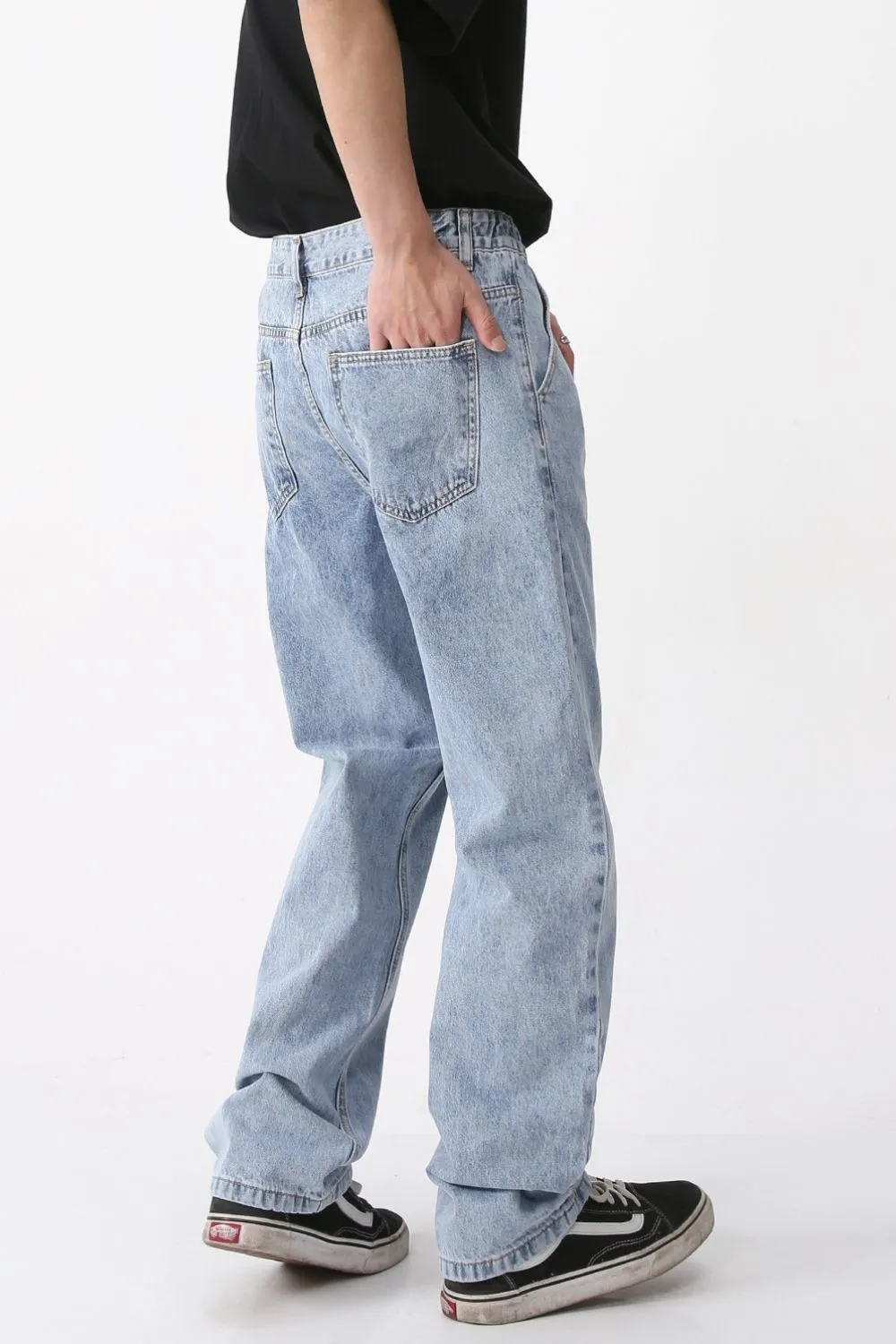Mid Rise Baggy Jeans with Pockets, image 3