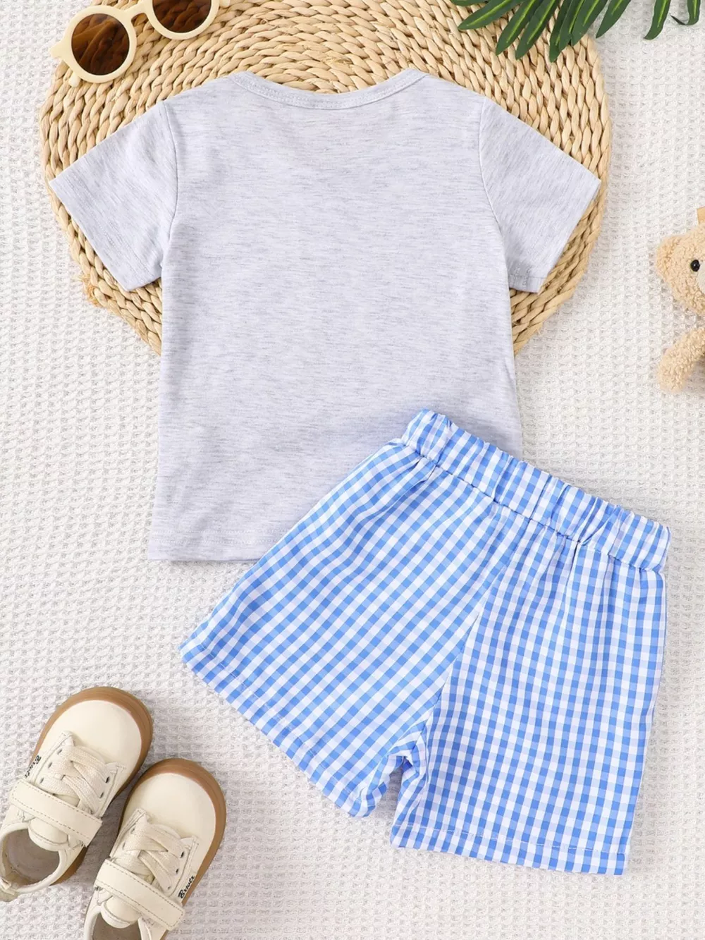 Children's Animal Embroidered Tee and Shorts Set, image 10