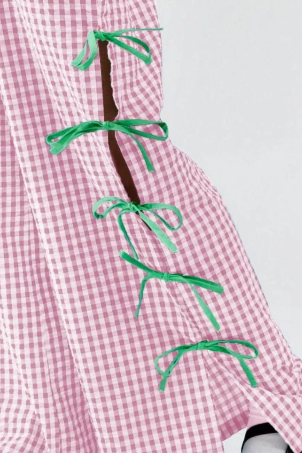 Side Tied Plaid Pants, image 12