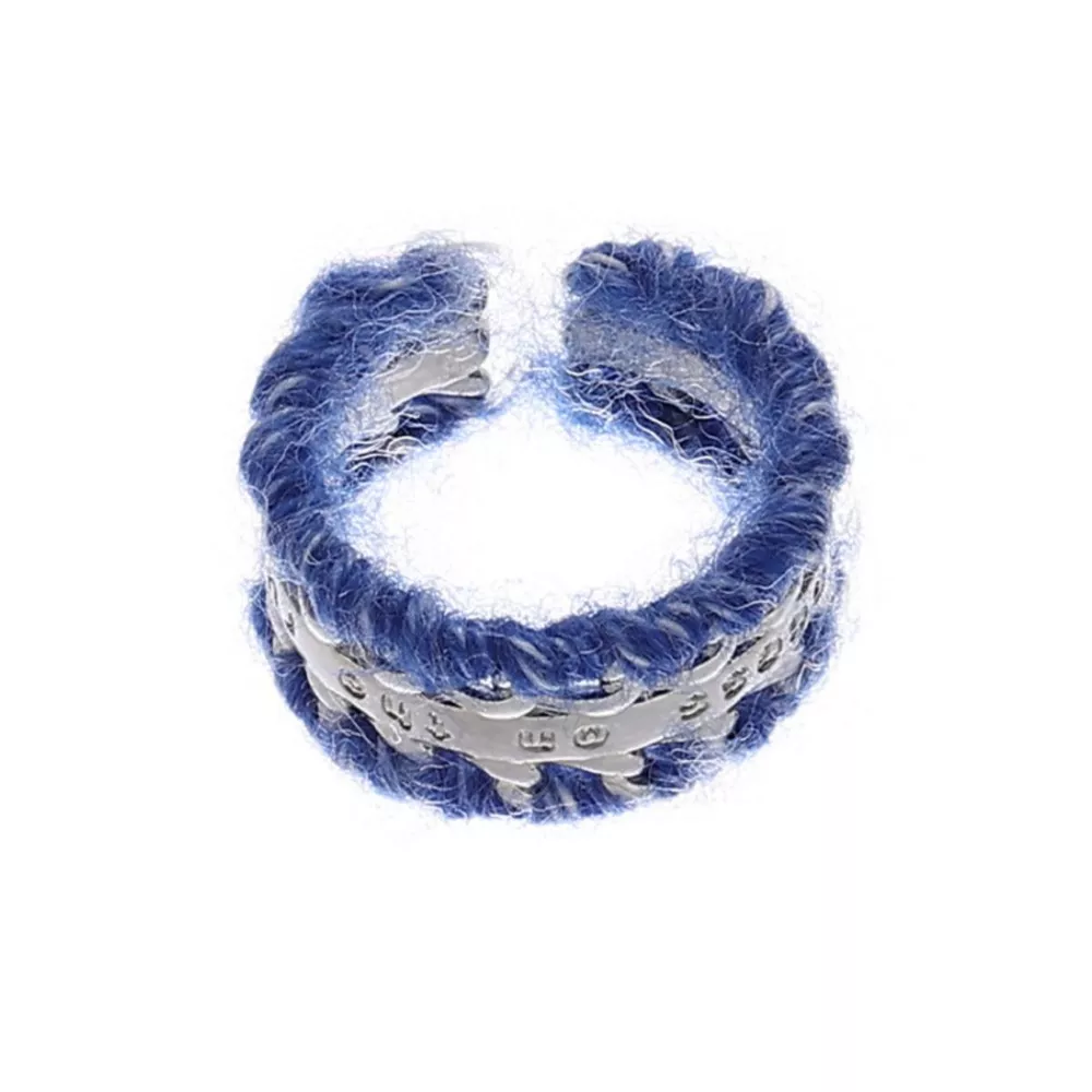 Brass Yarn-Wrapped Open Ring, image 11