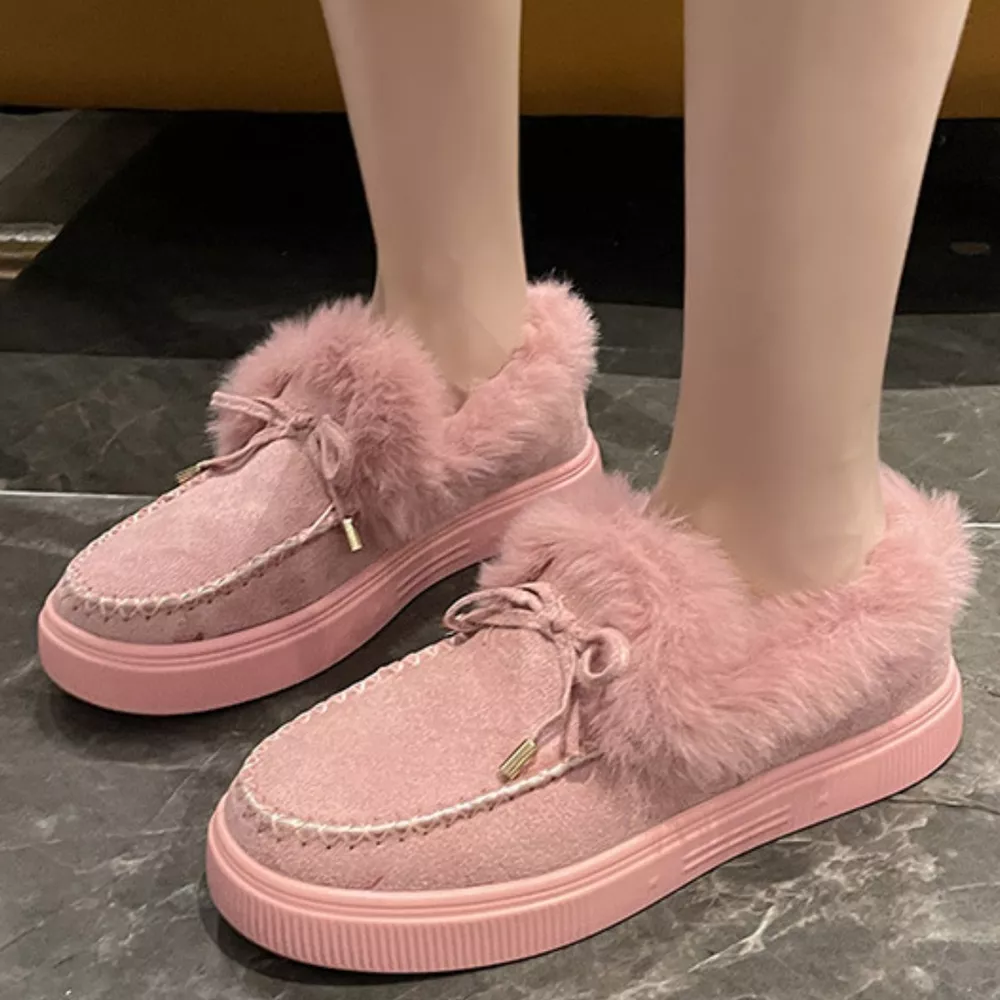 Fuzzy Round Toe Slip-Ons, image 19