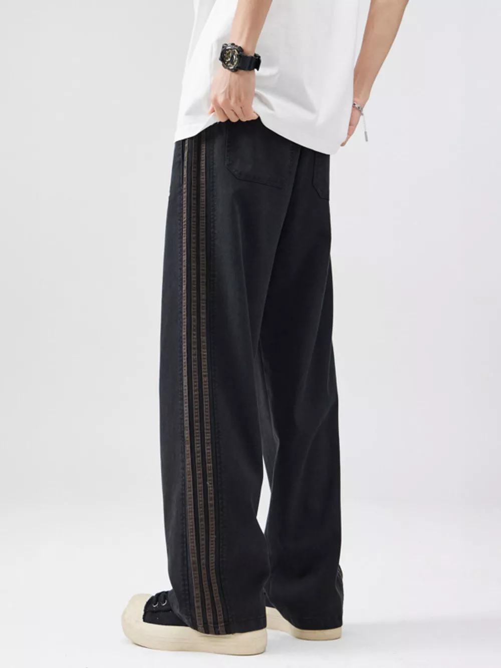 Men's Full Size Drawstring Wide Leg Pants Plus Size, image 6