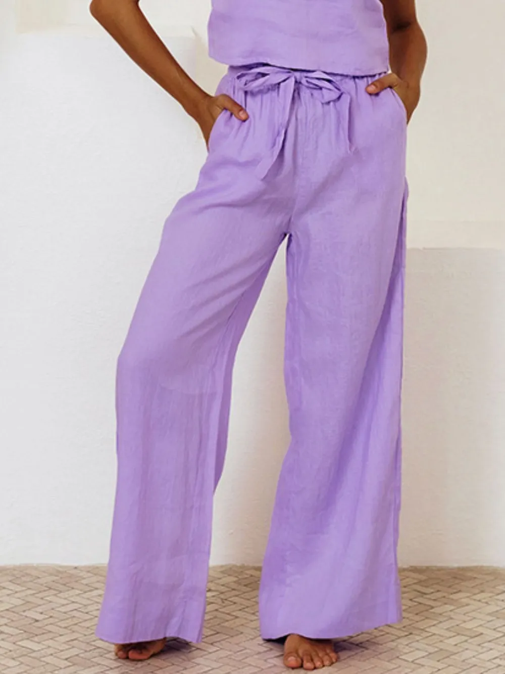 Square Neck Sleeveless Top and Pants Set, image 9