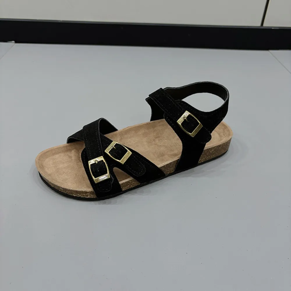 Open Toe Flat Buckle Sandals, image 6