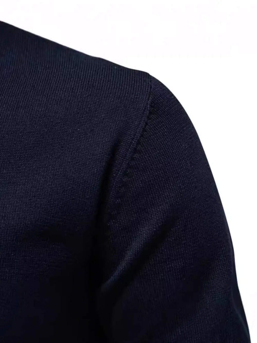 Men's Ribbed Hem V-Neck Long Sleeve Sweater, image 5