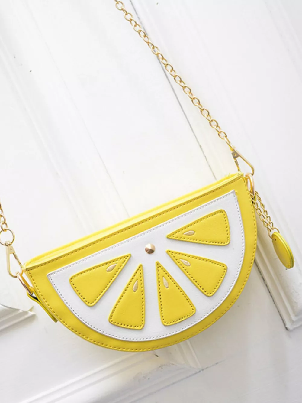 Fruit-Shaped Crossbody Bag with Chain Strap, image 8