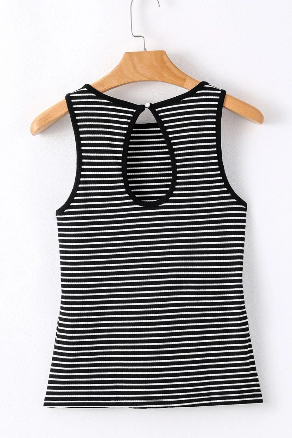 Striped Ribbed Round Neck Tank, image 15
