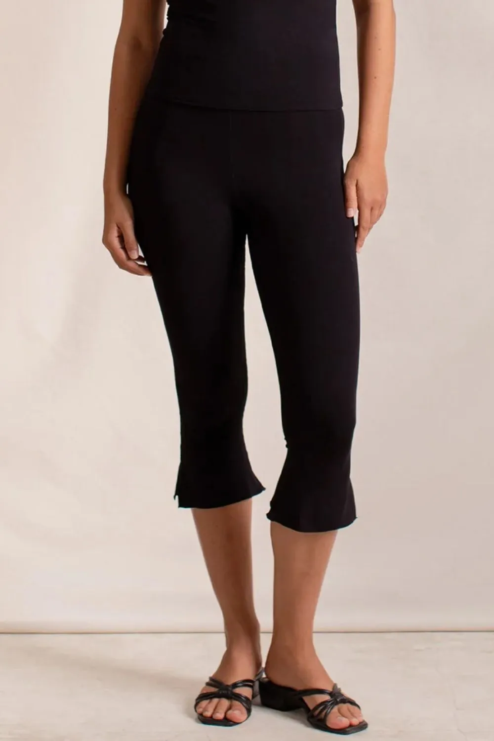 Side Slit Capris Leggings, image 2