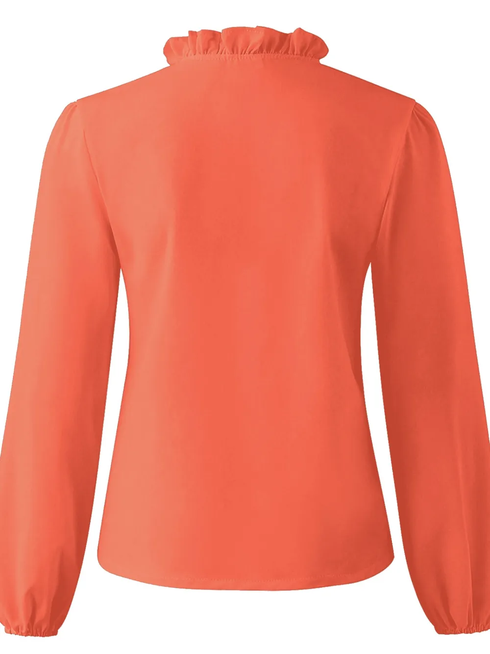 Ruffled V-Neck Long Sleeve Blouse, image 21
