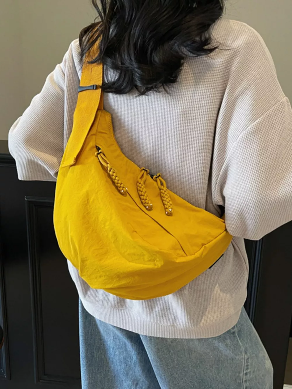 Casual Lightweight Nylon Sling Bag, image 2
