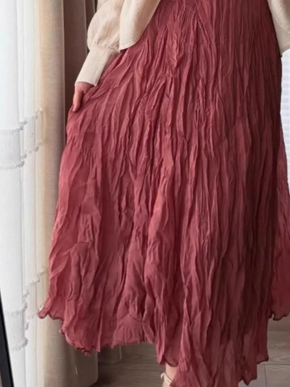 Ruched Elastic Waist Skirt, image 5