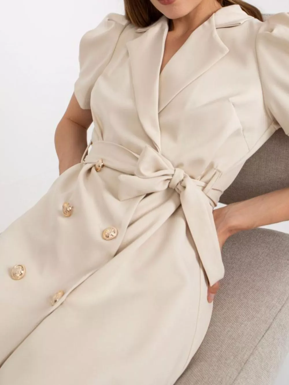 Blazer Style Tie Waist Mini Dress, image 15