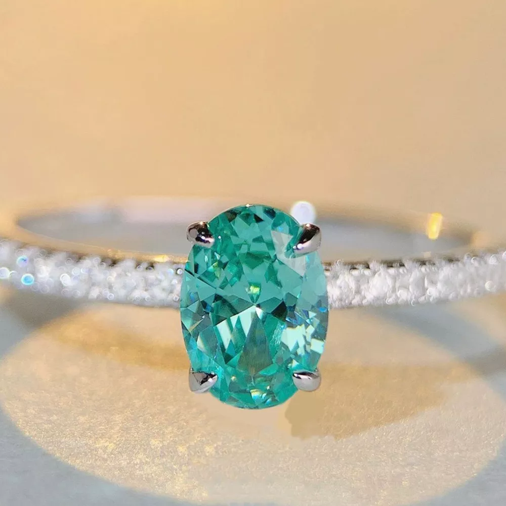 925 Sterling Silver Zircon Oval Ring, image 4