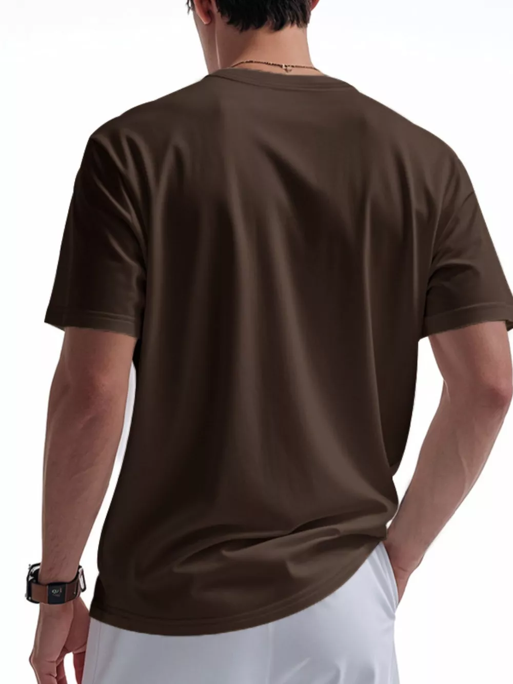 Men's Full Size Casual Button Detail Short Sleeve T-Shirt Plus Size, image 5