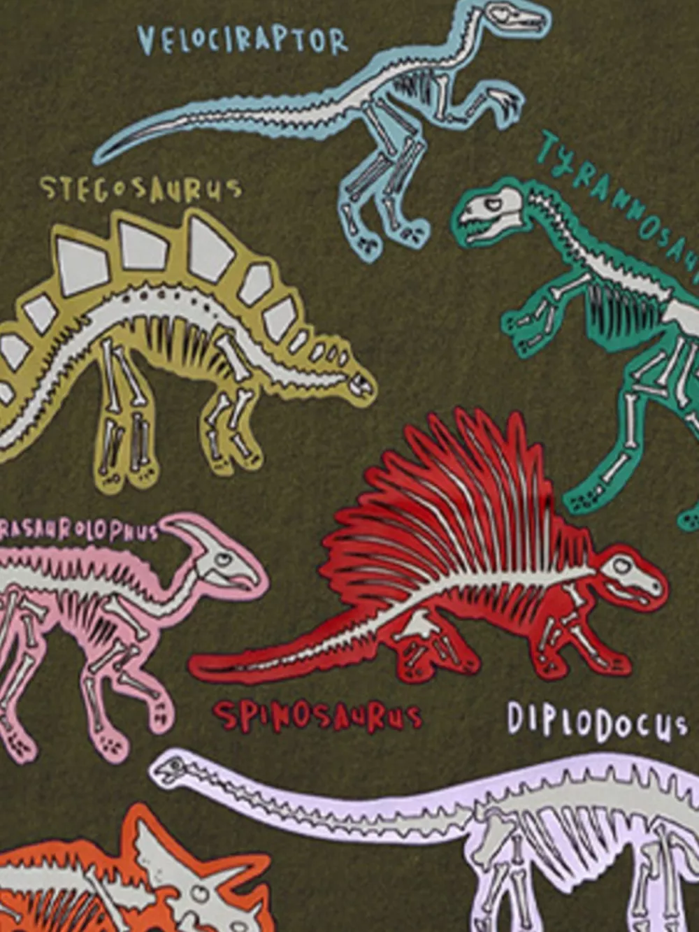 Children's Dinosaur Skeleton Print Short Sleeve T-Shirt, image 3