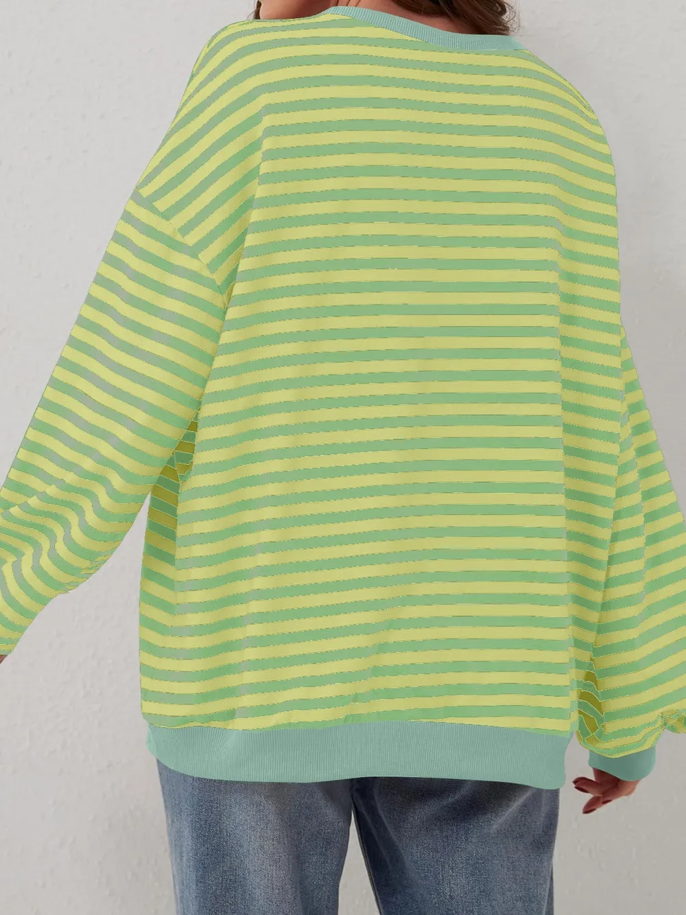 Contrast Striped Long Sleeve Sweatshirt, image 33
