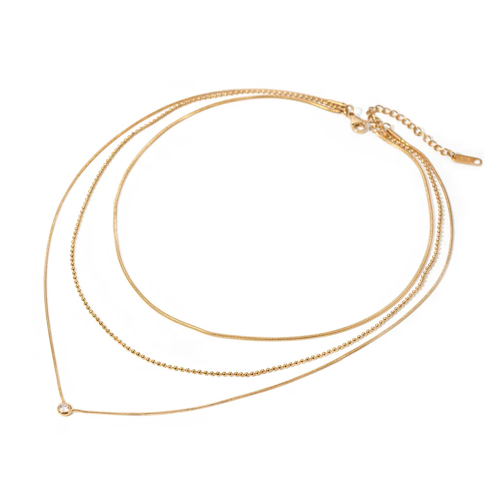 18K Gold-Plated Layered Necklace, image 3