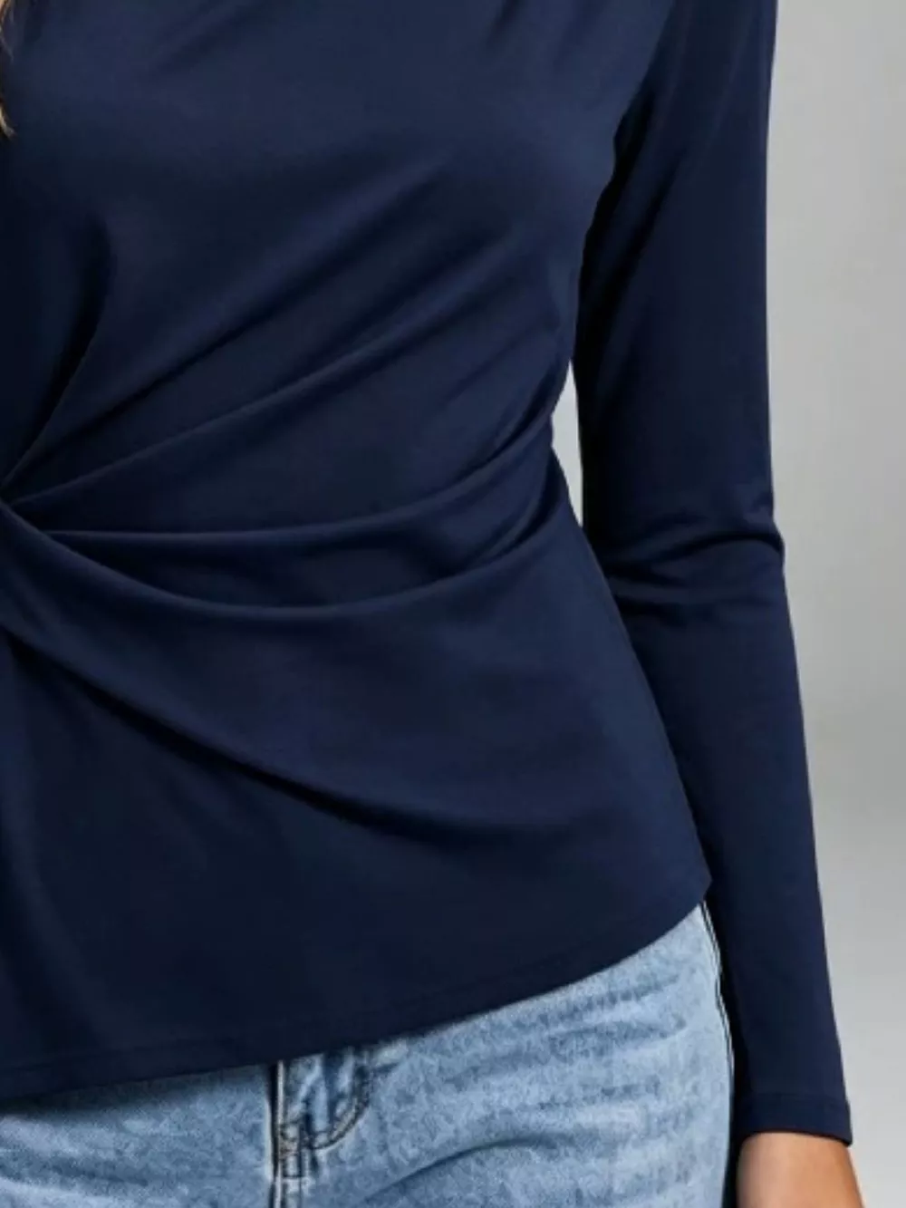 Ruched Waist Long Sleeve T-Shirt, image 10