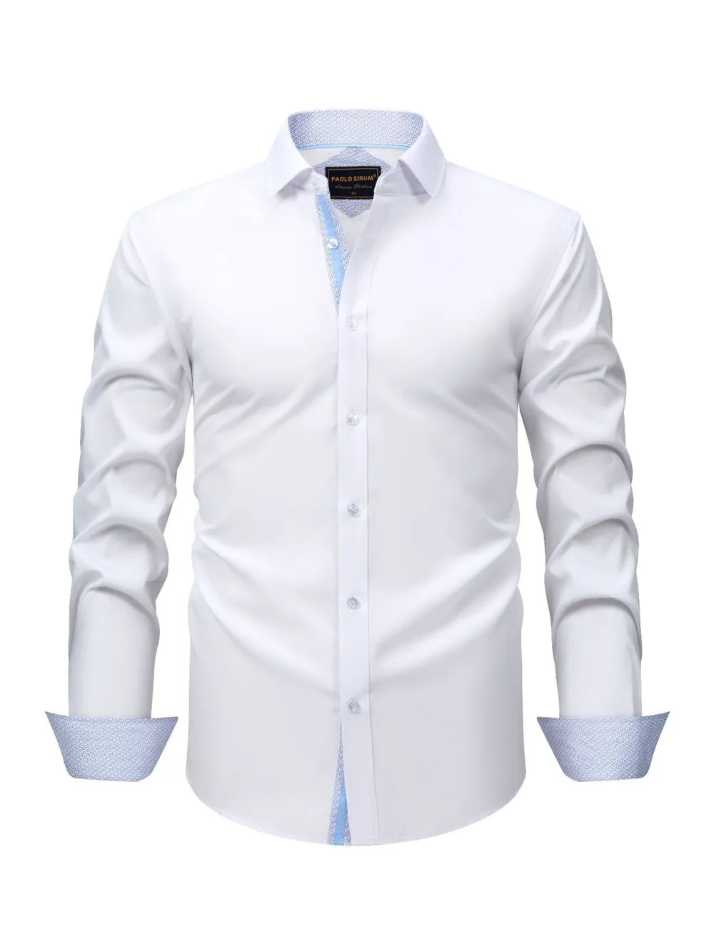 Men's Full Size Basic style Long Sleeve Shirt Plus Size, image 2