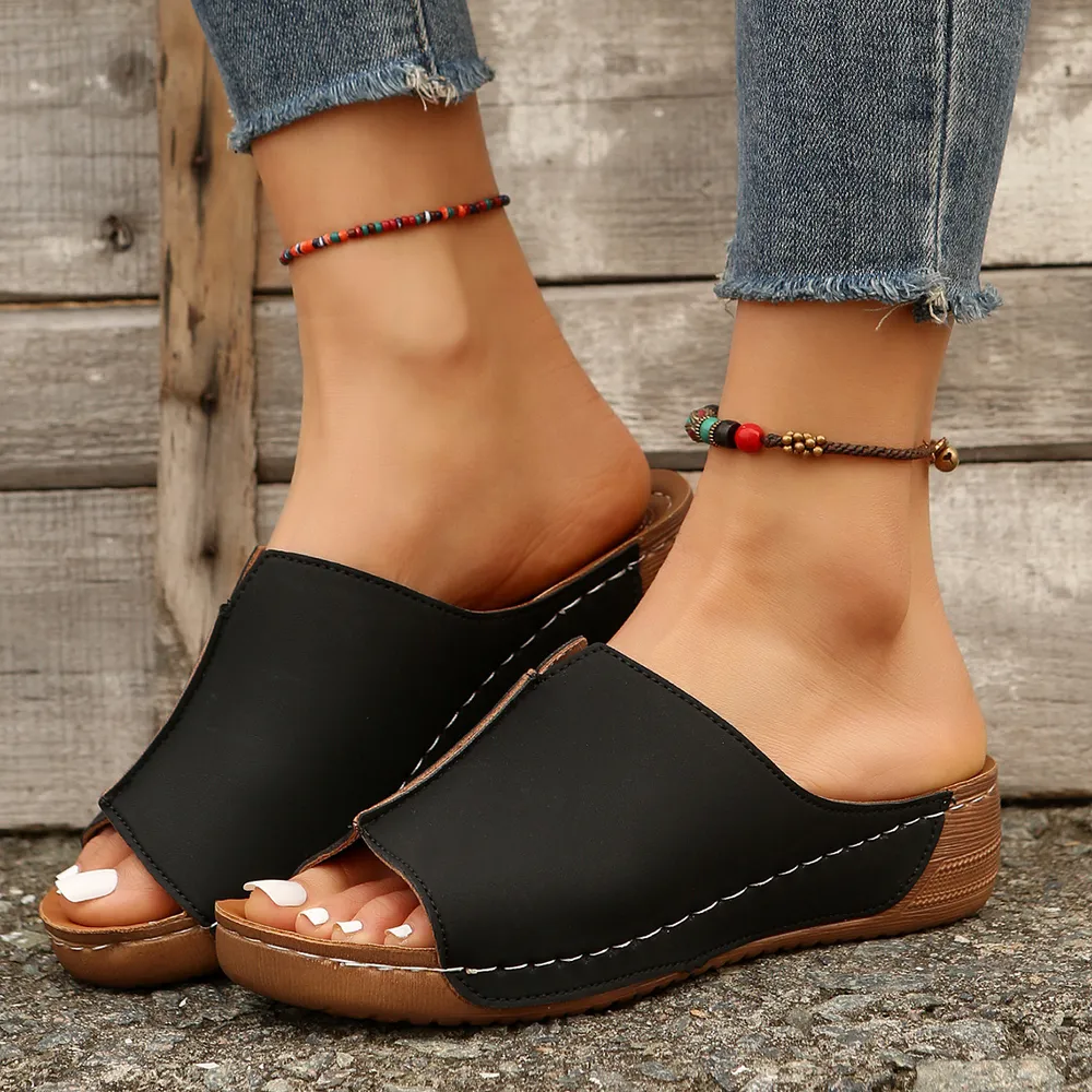 Open Toe Wedge Sandals, image 6