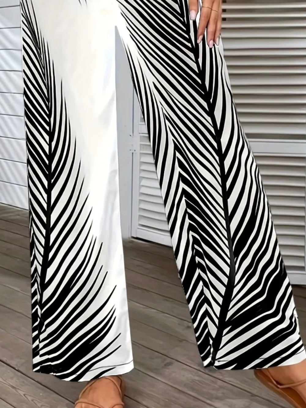 Printed Wide Leg Pants, image 6