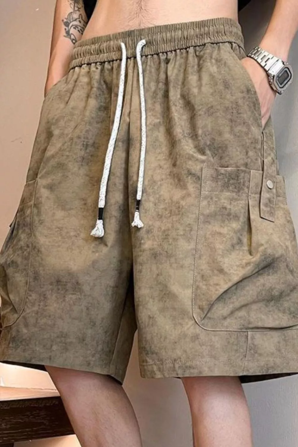 Men's Full Size Drawstring Shorts with Pockets Plus Size, image 2