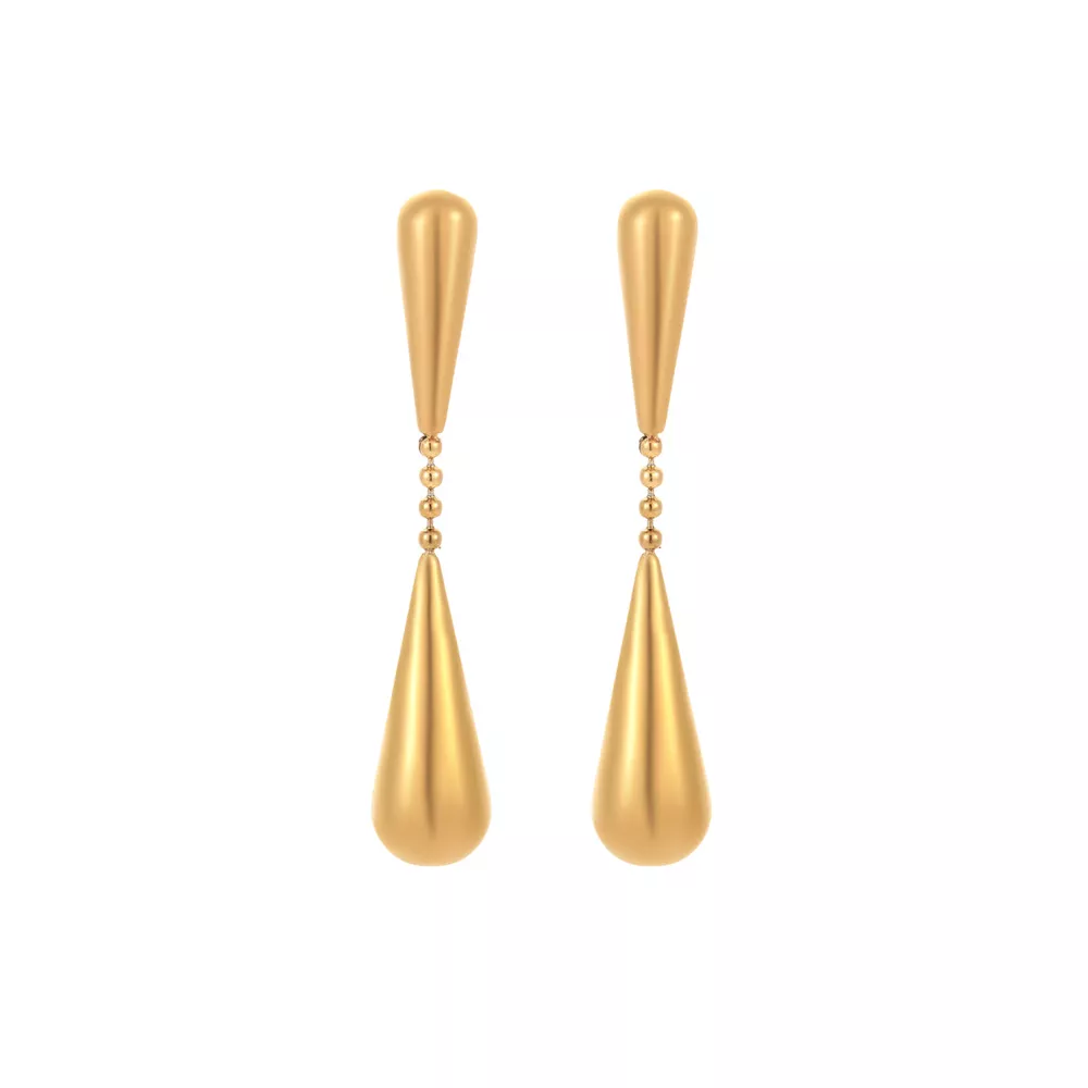18K Gold-Plated Teardrop Drop Earrings, image 4