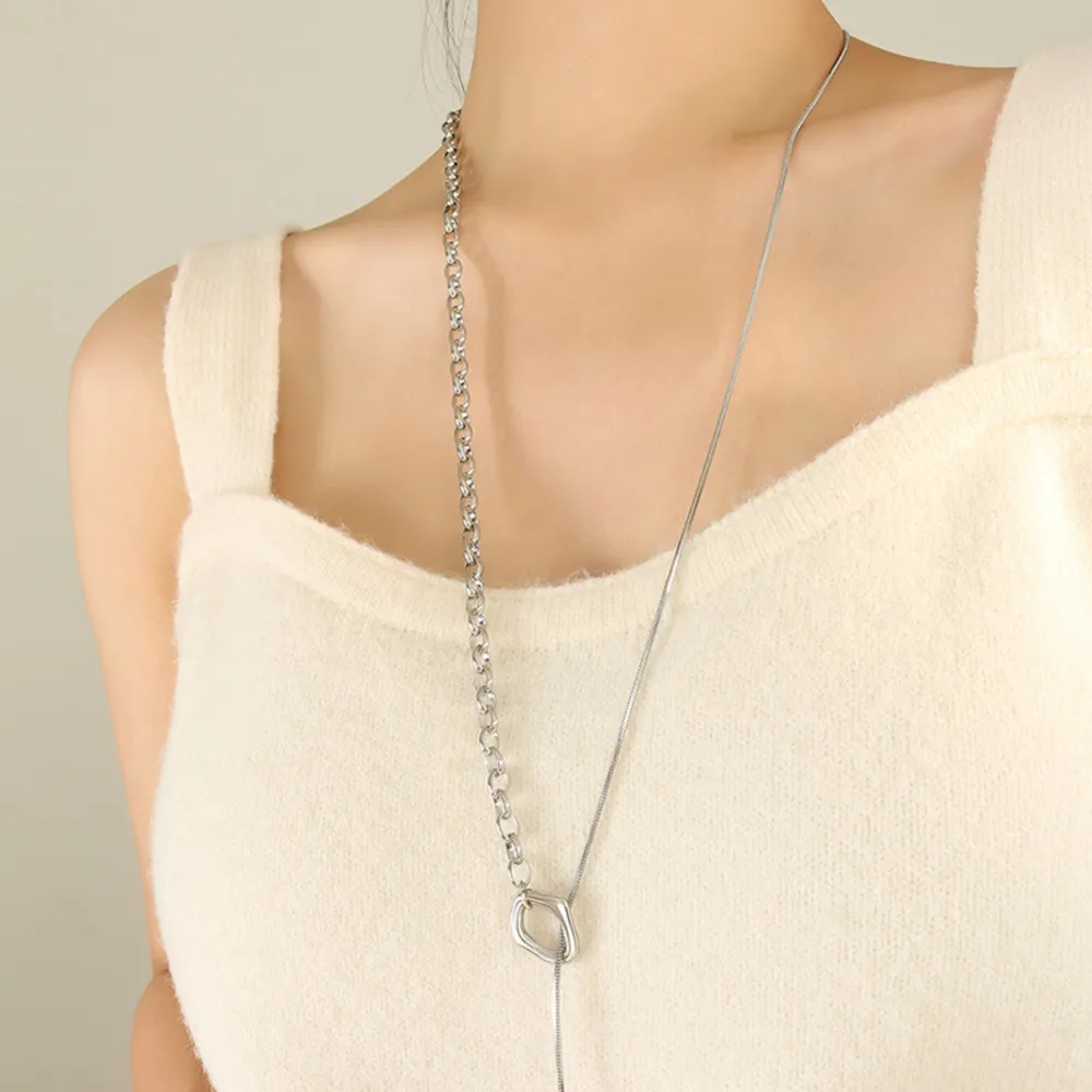 Titanium Steel Chain Necklace, image 2