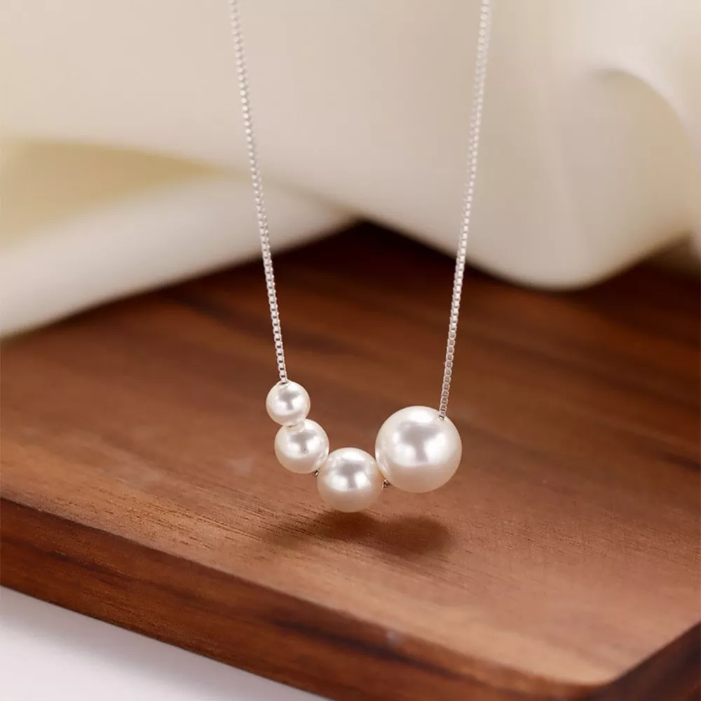 Pearl 925 Sterling Silver Necklace, image 4