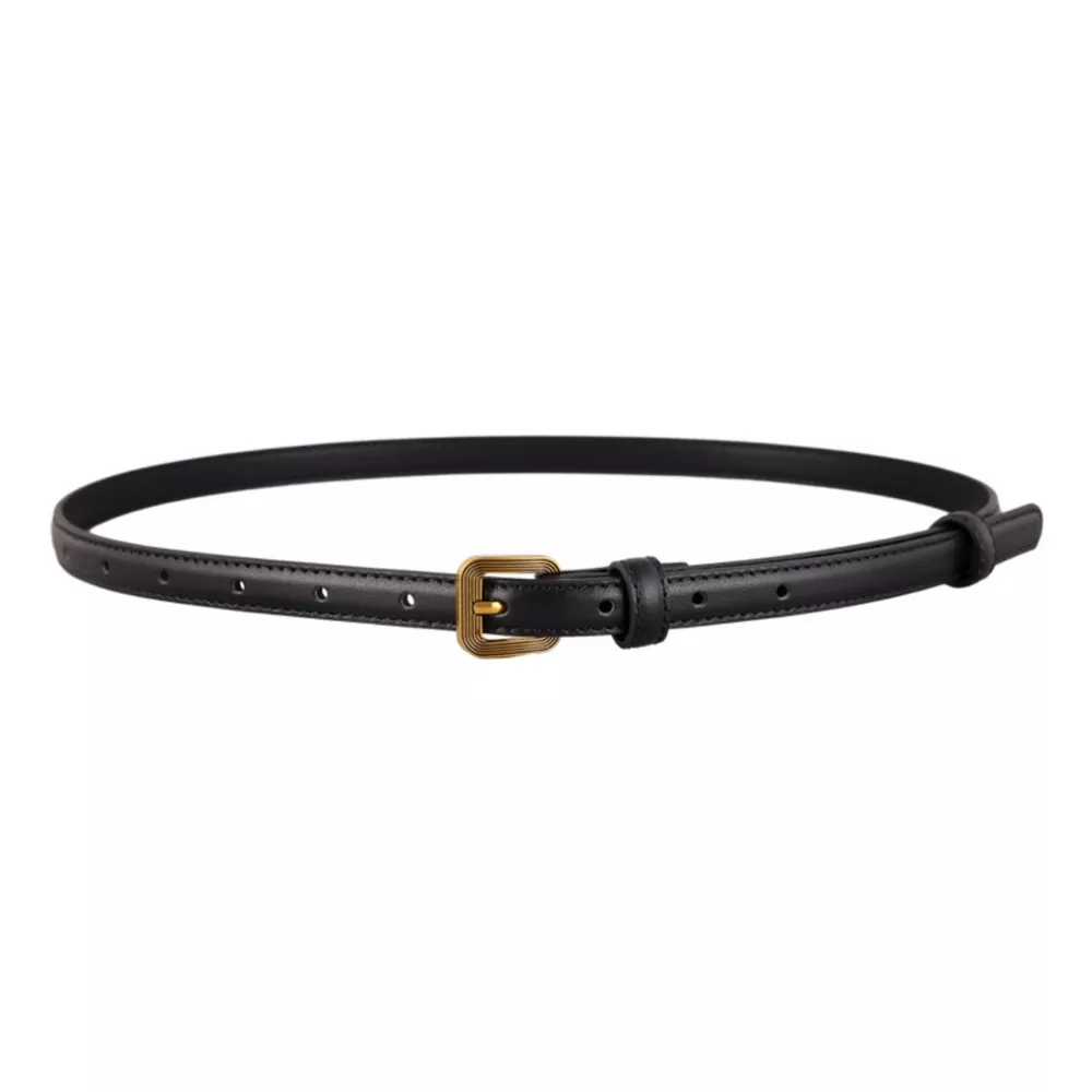 Leather Skinny Belt with Buckle, image 6