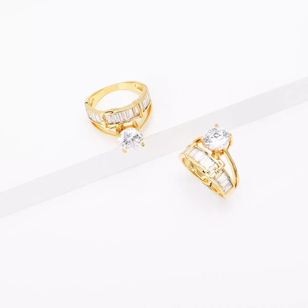 18K Gold-Plated Zircon Ring, image 2