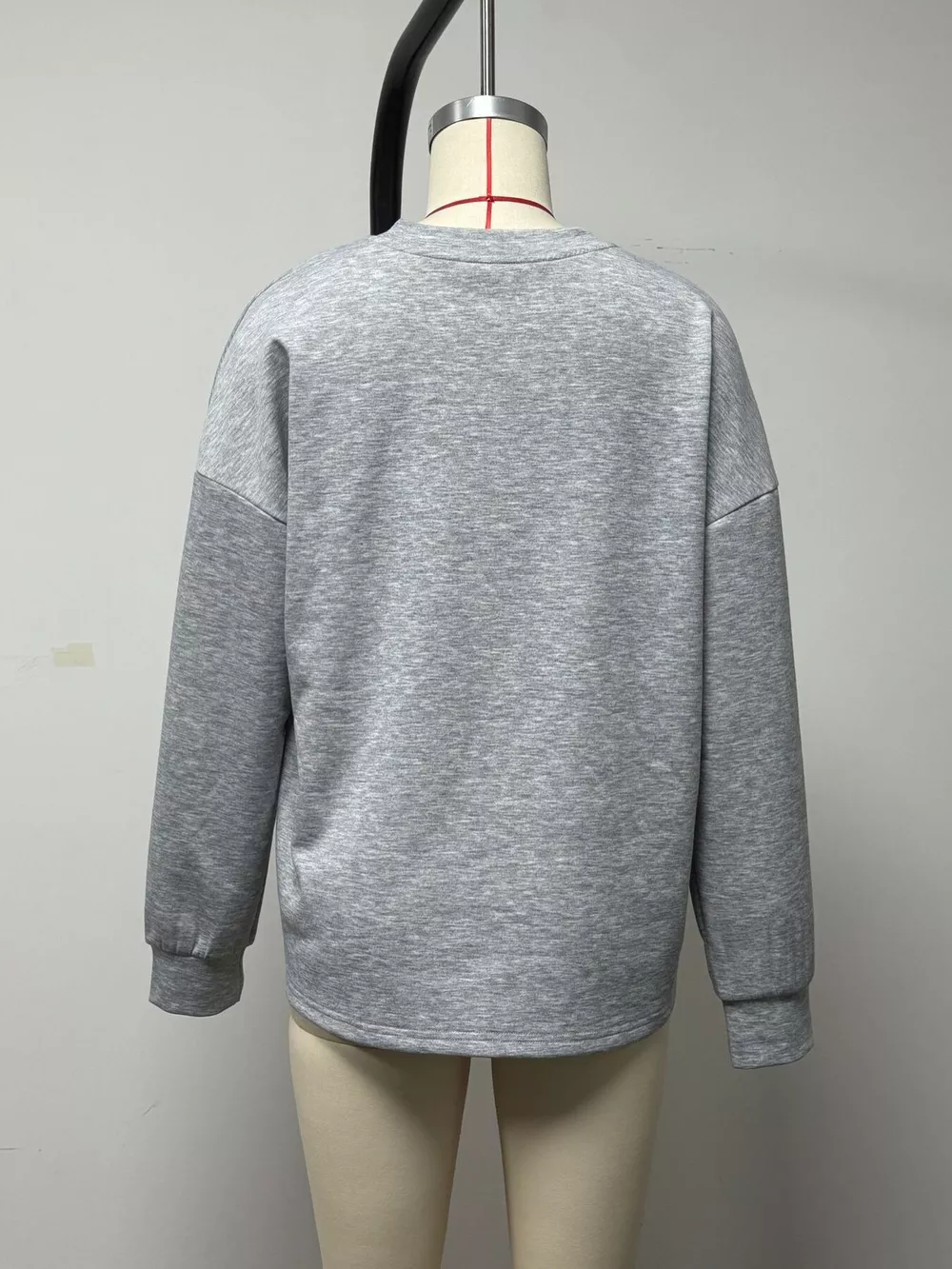 Quarter-Zip Dropped Shoulder Sweatshirt, image 6