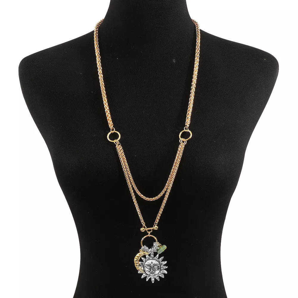 Moon & Sun Pendant Necklace, image 12
