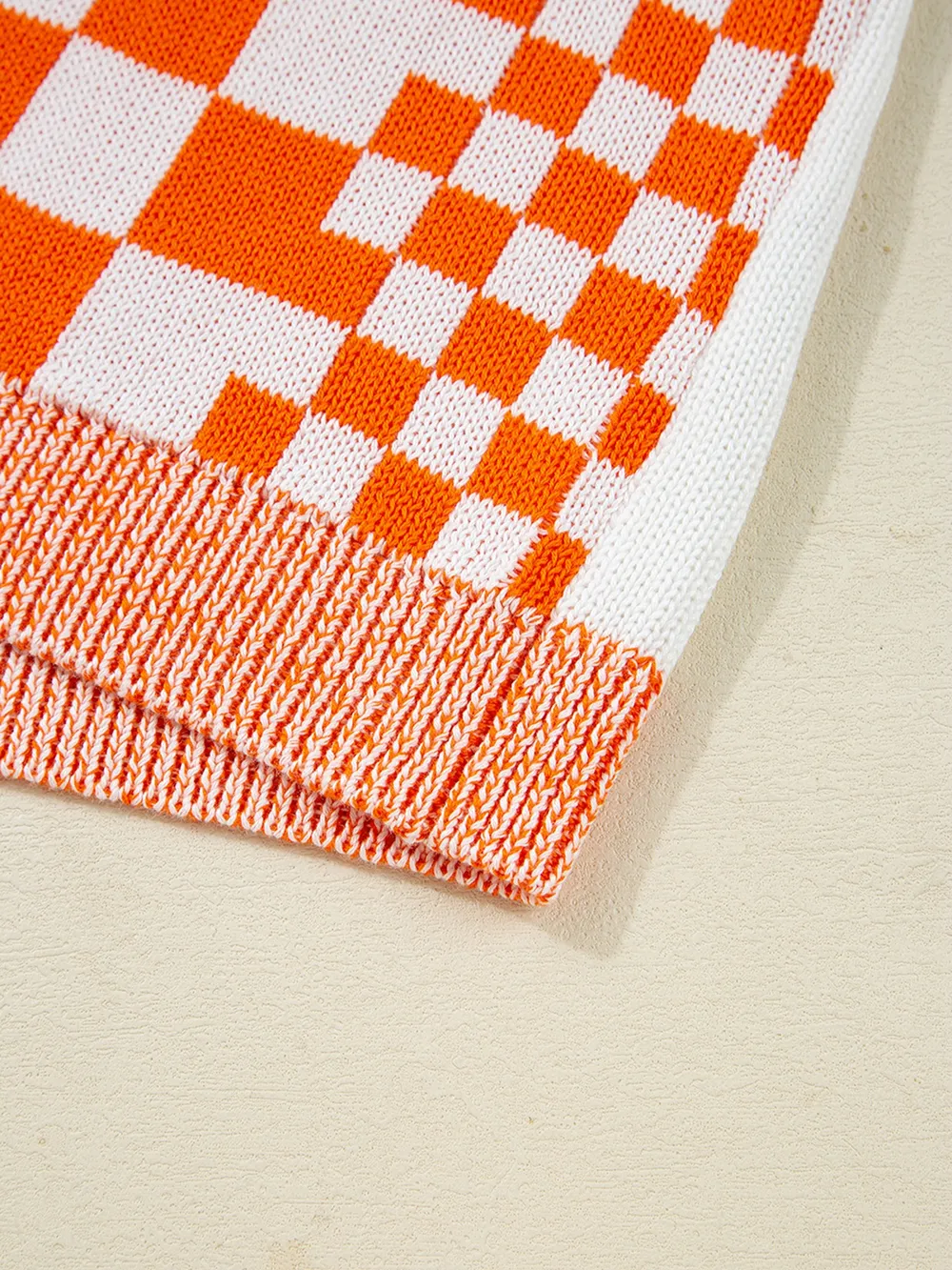 Checkered Pattern Open Front Cardigan, image 9